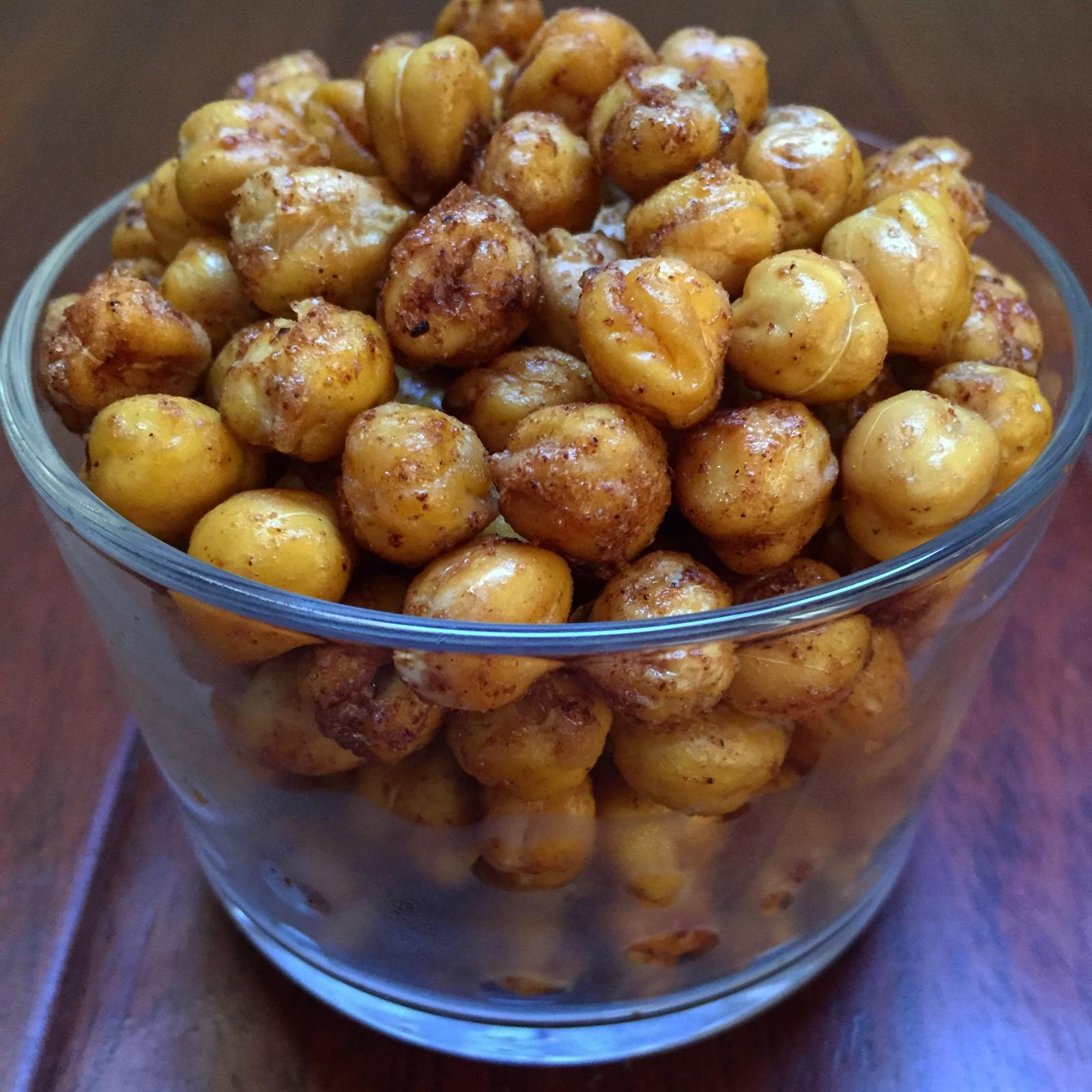 Maple & Brown Sugar Cinnamon Roasted Chickpeas.