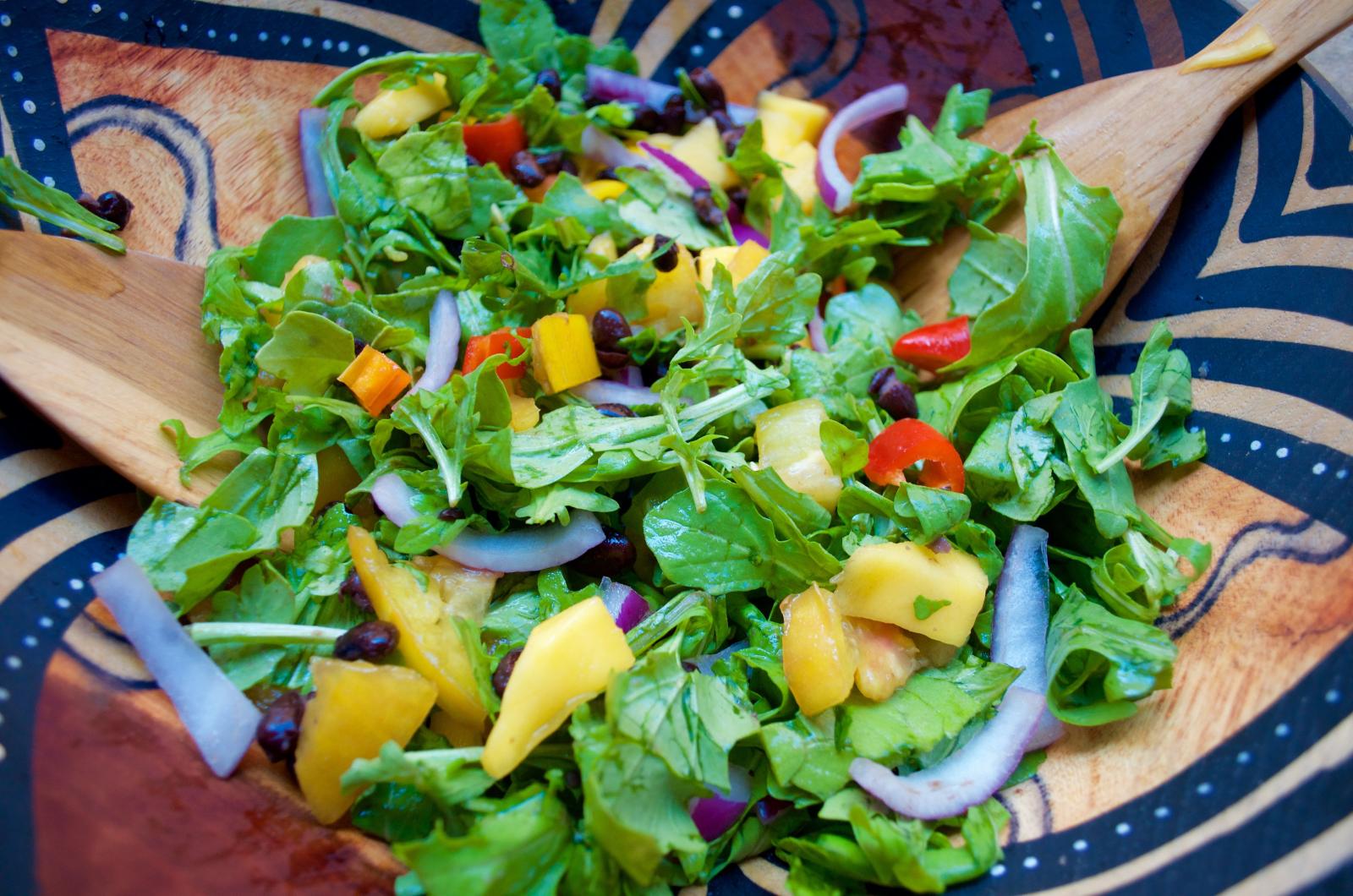 Rainbow Summer Salad with Mango + Black Beans.